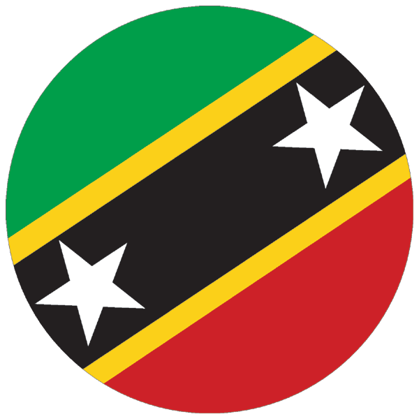 St. Kitts und Nevis | rund geschnittener Aufkleber St. Kitts und Nevis | rund geschnittener Aufkleber