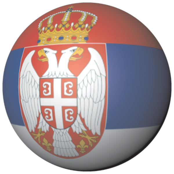 Serbia | Sticker in ball shape Serbia | Sticker in ball shape