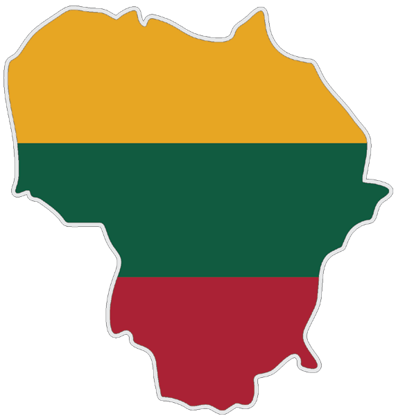 Lithuania | Flag cut to Contour Lithuania | Flag cut to Contour