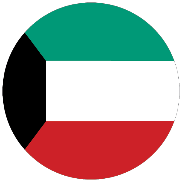 Kuwait | rund geschnittener Aufkleber Kuwait | rund geschnittener Aufkleber