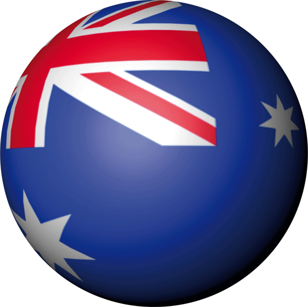 Australien | Aufkleber in Kugelform Australien | Aufkleber in Kugelform