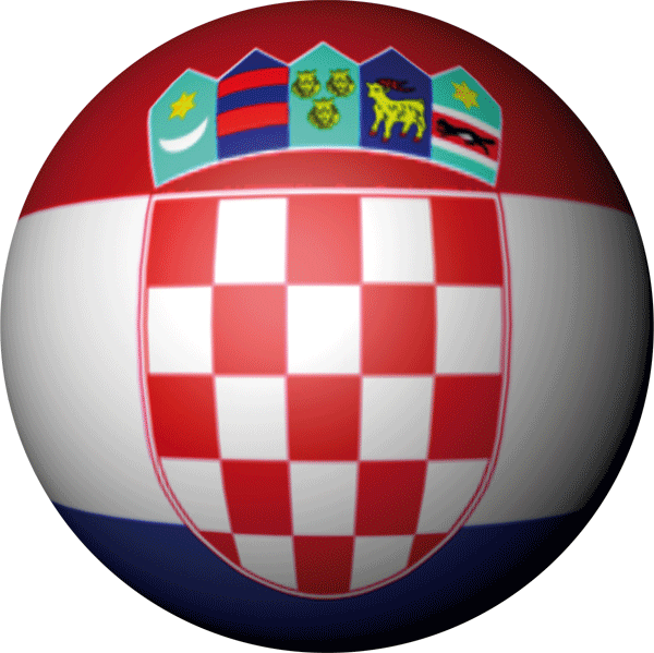 Croatia | Sticker in ball shape Croatia | Sticker in ball shape