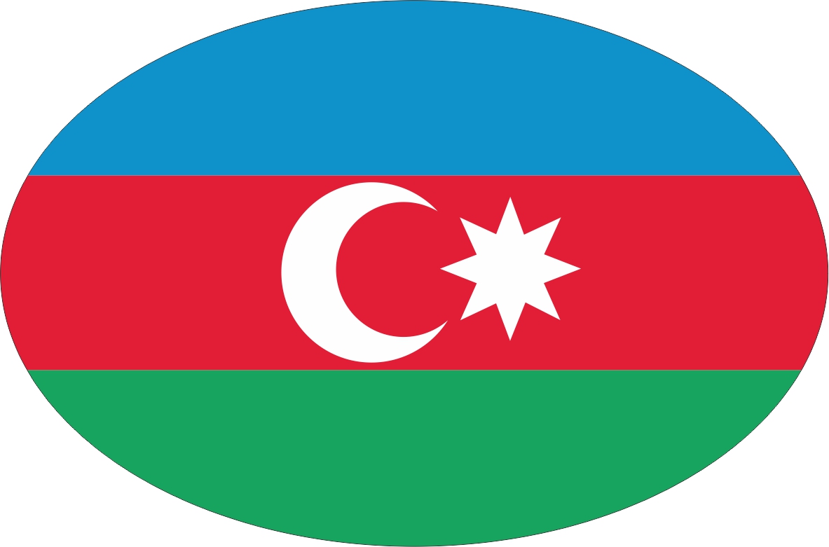 Azerbaijan | sticker in oval shape Azerbaijan | sticker in oval shape