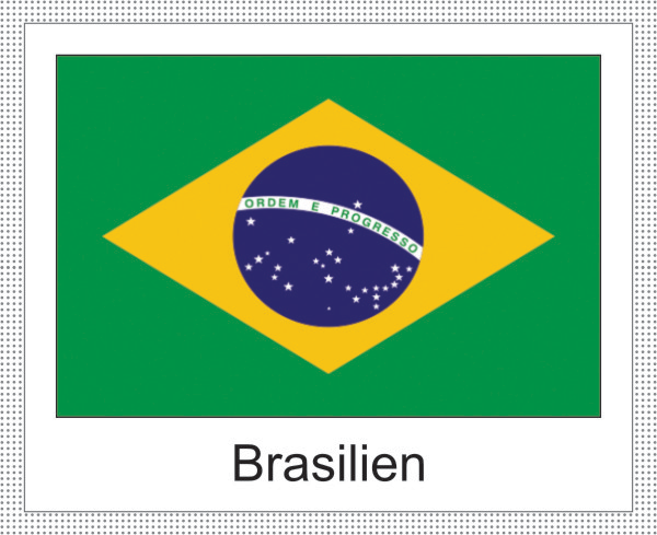 Flagge | Brasilien -weisses Design Flagge | Brasilien -weisses Design