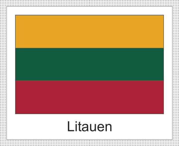 Litauen | Aufkleber mit weissem Design Litauen | Aufkleber mit weissem Design
