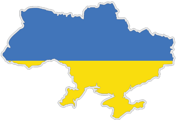 Ukraine | Flag cut to Contour Ukraine | Flag cut to Contour