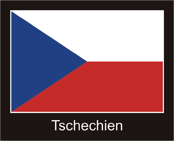 Flagge | Tschechien -schwarzes Design Flagge | Tschechien -schwarzes Design