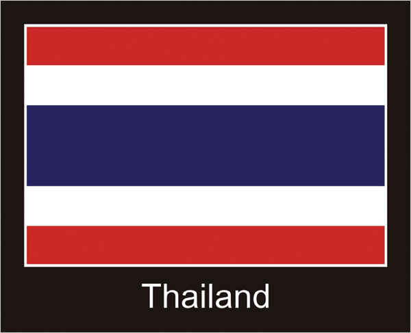 Thailand | Aufkleber mit schwarzem Design Thailand | Aufkleber mit schwarzem Design