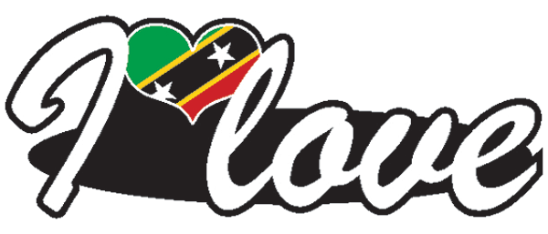 Aufkleber- I love St. Kitts und Nevis Aufkleber- I love St. Kitts und Nevis