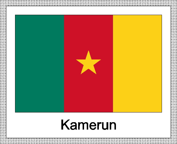 Kamerun | Aufkleber mit weissem Design Kamerun | Aufkleber mit weissem Design