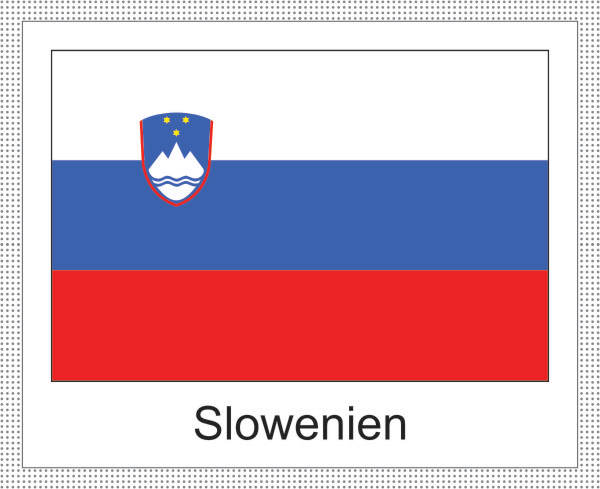 Slowenien | Aufkleber mit weissem Design Slowenien | Aufkleber mit weissem Design