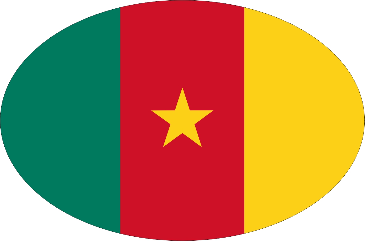 Cameroon | sticker in oval shape Cameroon | sticker in oval shape