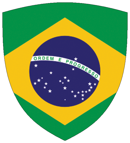 Brasilien | Flagge -wappenförmig Brasilien | Flagge -wappenförmig