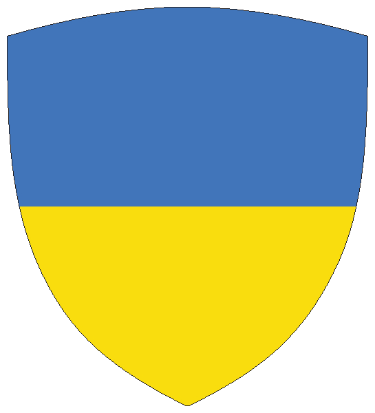 Ukraine | Flagge -wappenförmig Ukraine | Flagge -wappenförmig