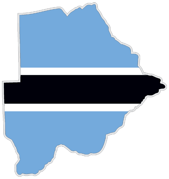 Botswana | Flag cut to Contour Botswana | Flag cut to Contour
