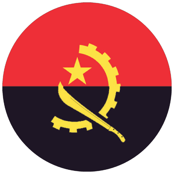 Angola | round cut sticker Angola | round cut sticker