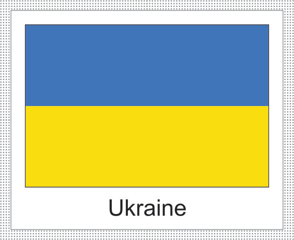 Flagge | Ukraine -weisses Design Flagge | Ukraine -weisses Design