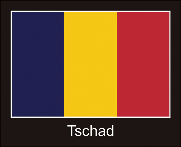 Tschad | Aufkleber mit schwarzem Design Tschad | Aufkleber mit schwarzem Design