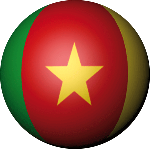 Kamerun | Aufkleber in Kugelform Kamerun | Aufkleber in Kugelform