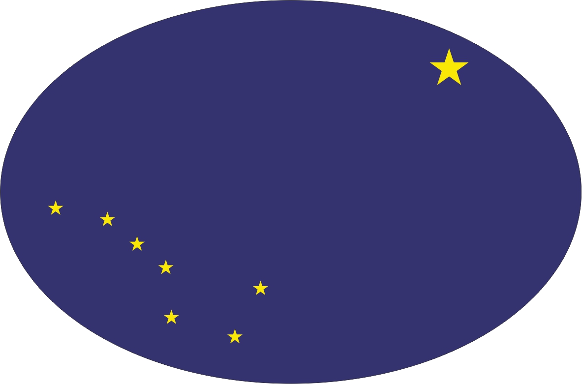 Alaska | sticker in oval shape Alaska | sticker in oval shape