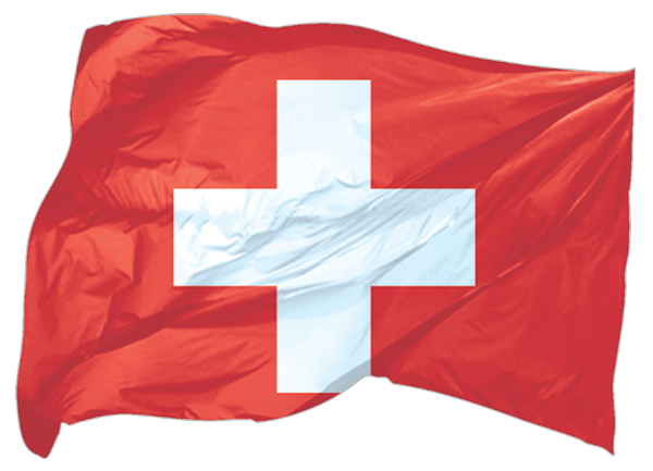 Schweiz | wehende Flagge als Aufkleber Schweiz | wehende Flagge als Aufkleber