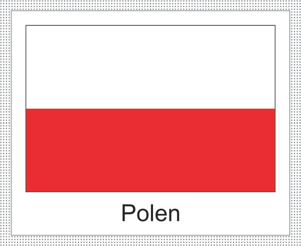 Polen | Aufkleber mit weissem Design Polen | Aufkleber mit weissem Design