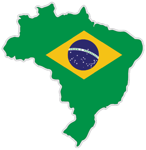 Brazil | Flag cut to Contour Brazil | Flag cut to Contour