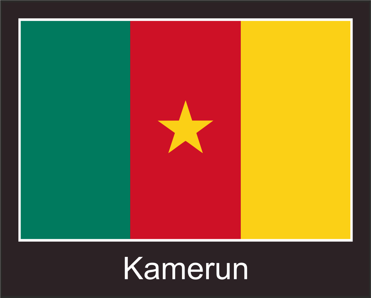 Flagge | Kamerun -schwarzes Design Flagge | Kamerun -schwarzes Design