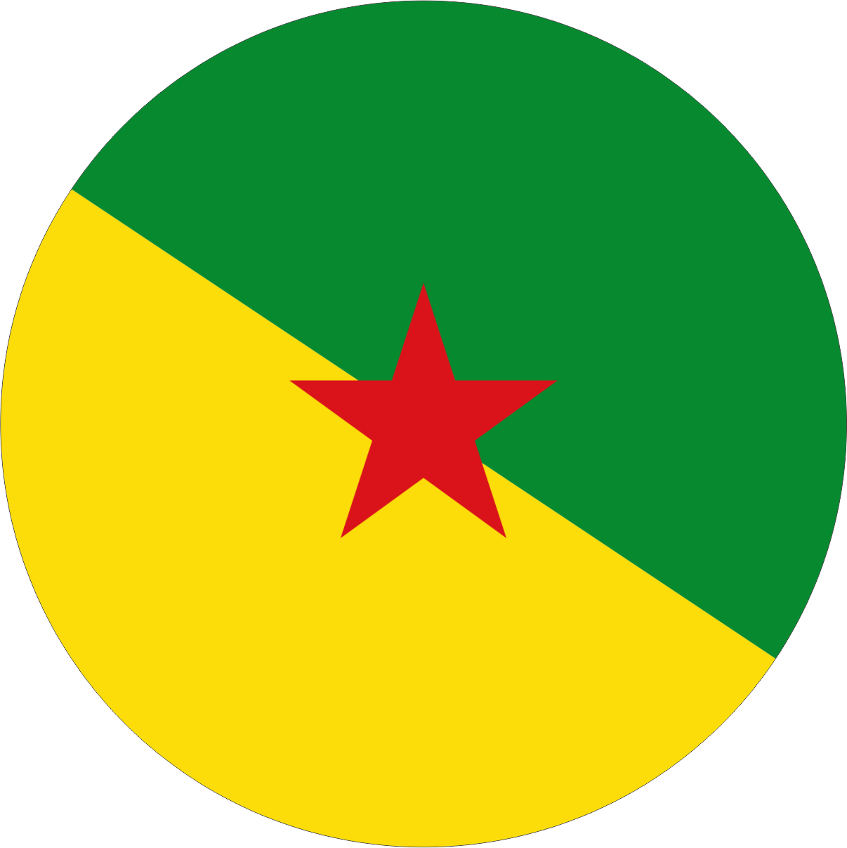 French Guiana | round cut sticker French Guiana | round cut sticker