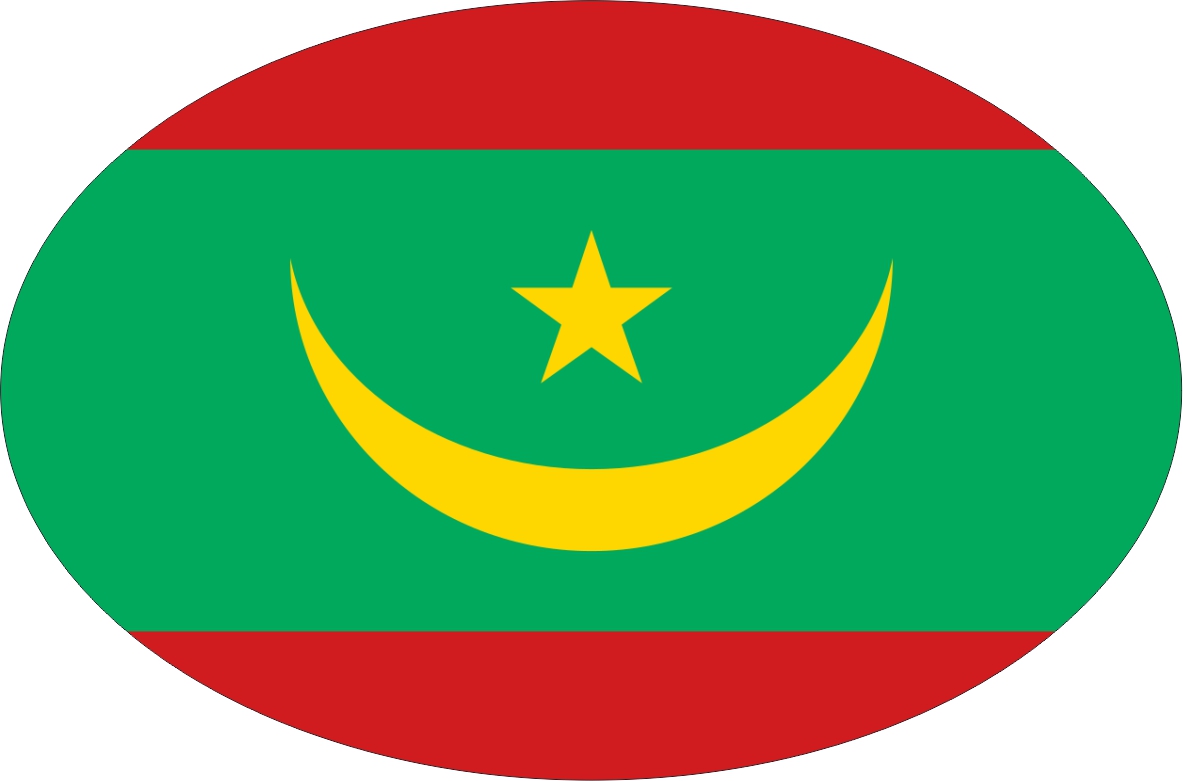 Mauritania | sticker in oval shape Mauritania | sticker in oval shape
