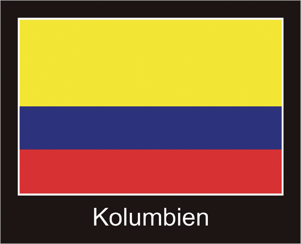 Kolumbien | Aufkleber mit schwarzem Design Kolumbien | Aufkleber mit schwarzem Design