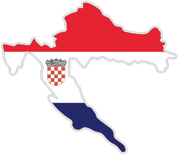 Croatia | Flag cut to Contour Croatia | Flag cut to Contour