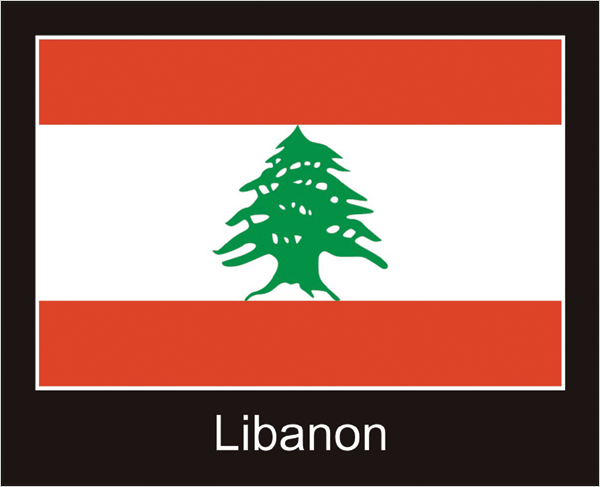 Libanon | Aufkleber mit schwarzem Design Libanon | Aufkleber mit schwarzem Design