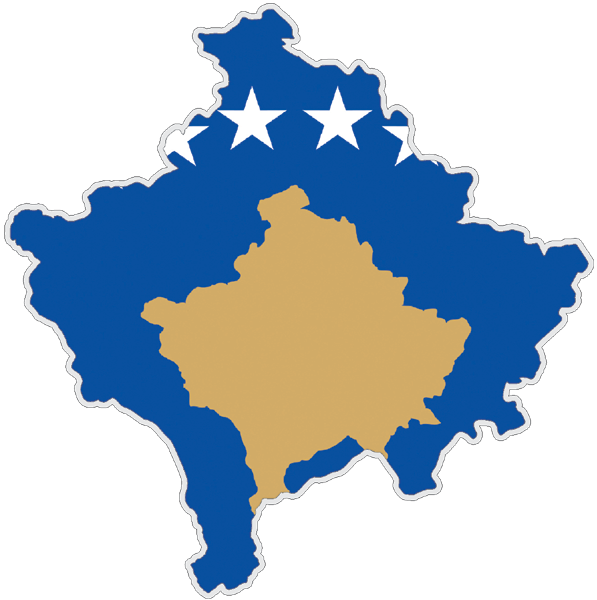 Kosovo | Flag cut to Contour Kosovo | Flag cut to Contour
