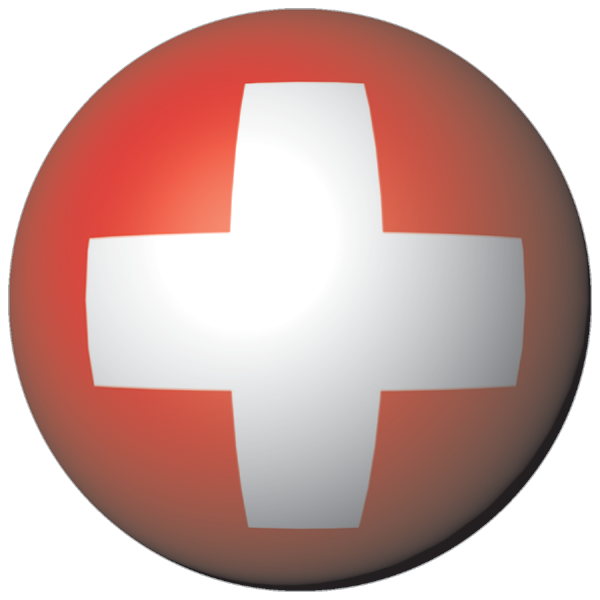 Schweiz | Aufkleber in Kugelform Schweiz | Aufkleber in Kugelform