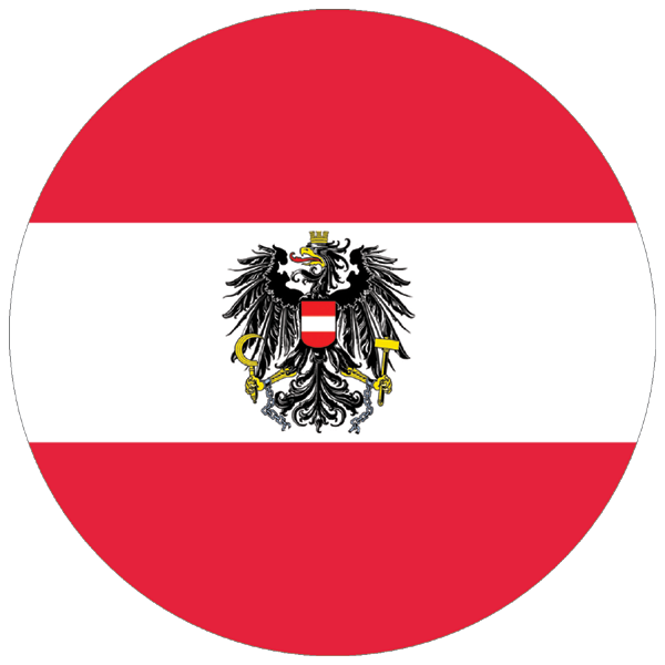 Austria | round cut sticker Austria | round cut sticker