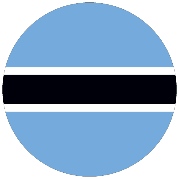 Botswana | rund geschnittener Aufkleber Botswana | rund geschnittener Aufkleber