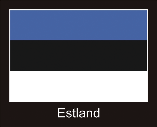 Estland | Aufkleber mit schwarzem Design Estland | Aufkleber mit schwarzem Design