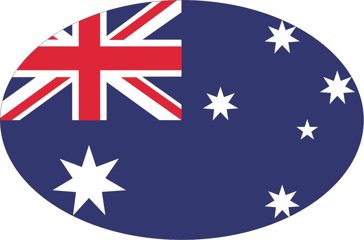 Australien | Aufkleber in ovaler Form Australien | Aufkleber in ovaler Form