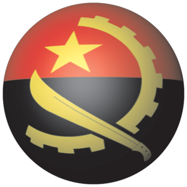 Angola | Aufkleber in Kugelform Angola | Aufkleber in Kugelform