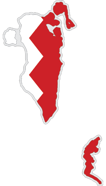 Bahrain | Flag cut to Contour Bahrain | Flag cut to Contour