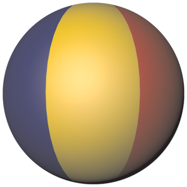 Tschad | Aufkleber in Kugelform Tschad | Aufkleber in Kugelform