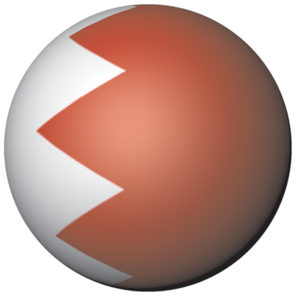 Bahrain | Sticker in ball shape Bahrain | Sticker in ball shape