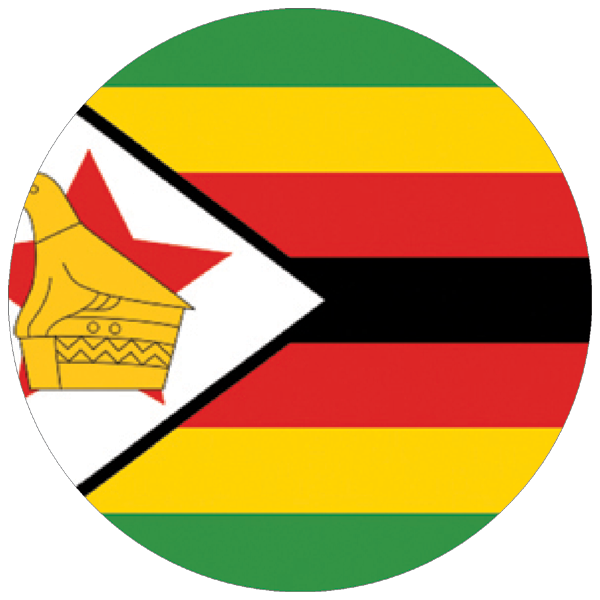 Zimbabwe | round cut sticker Zimbabwe | round cut sticker