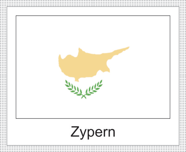 Zypern | Aufkleber mit weissem Design Zypern | Aufkleber mit weissem Design