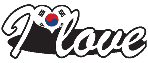 Aufkleber- I love Südkorea Aufkleber- I love Südkorea