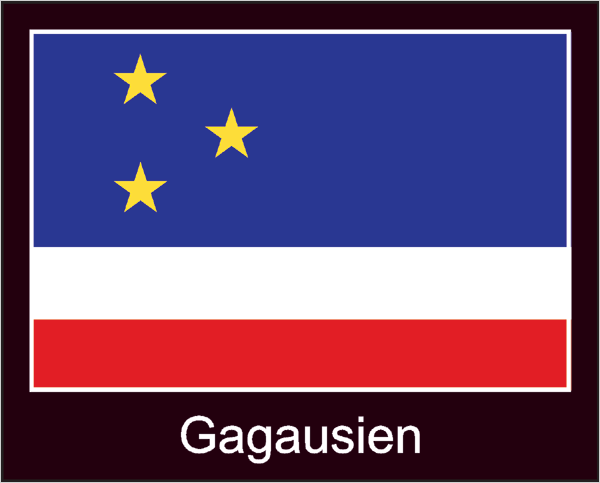Flagge | Gagausien -schwarzes Design Flagge | Gagausien -schwarzes Design