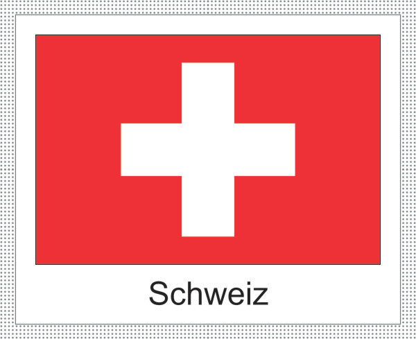Schweiz | Aufkleber mit weissem Design Schweiz | Aufkleber mit weissem Design