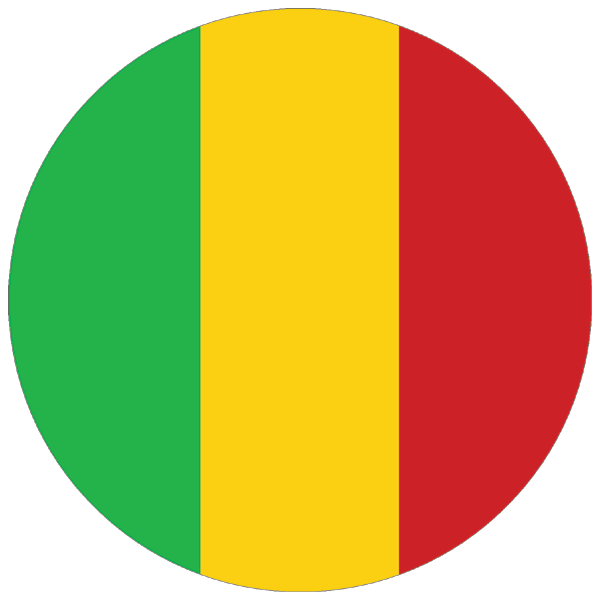 Mali | round cut sticker Mali | round cut sticker
