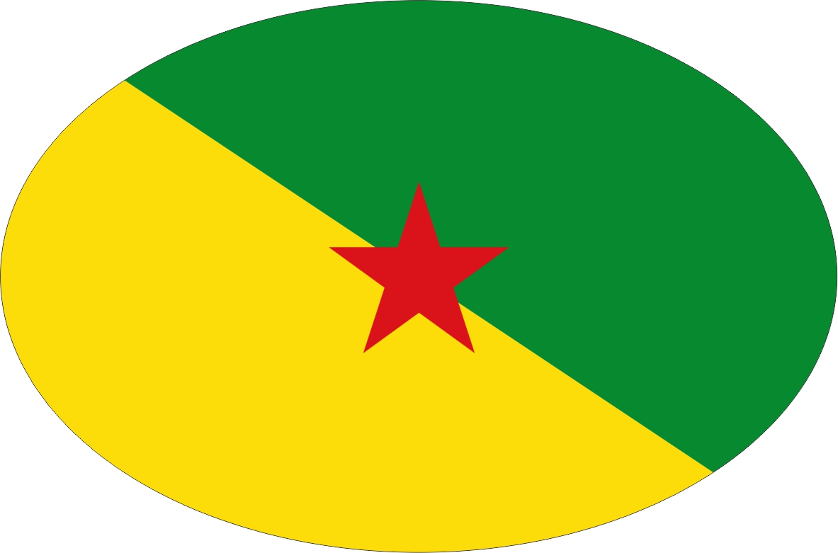 French Guyana | sticker in oval shape French Guyana | sticker in oval shape